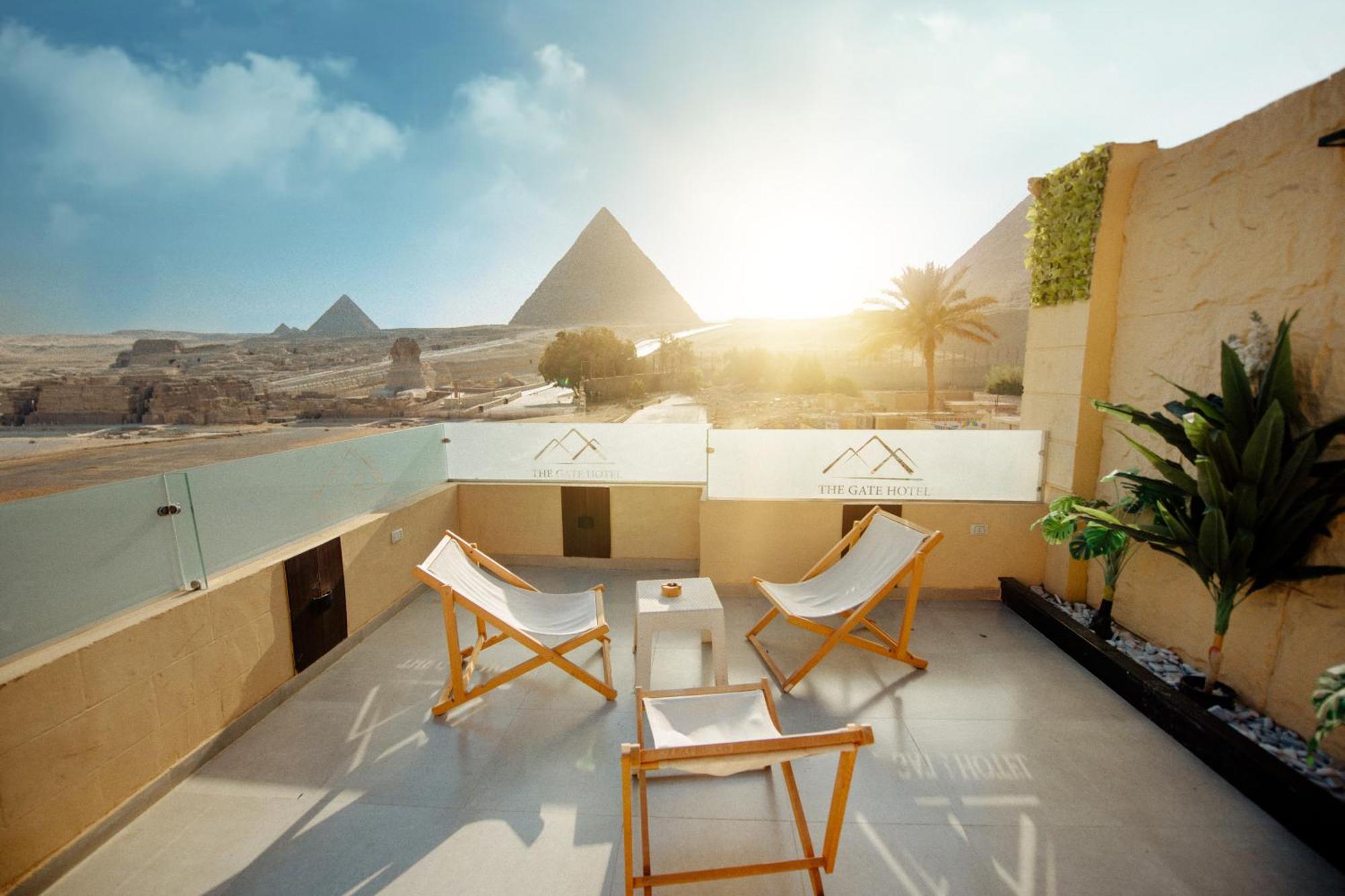 The Gate Hotel Front Pyramids & Sphinx View Kafret el-Gabal Exteriér fotografie